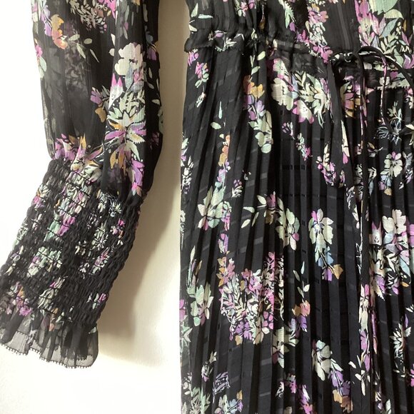 Rebecca Taylor Sheer Chiffon Floral Paisley Dress - Picture 4 of 7
